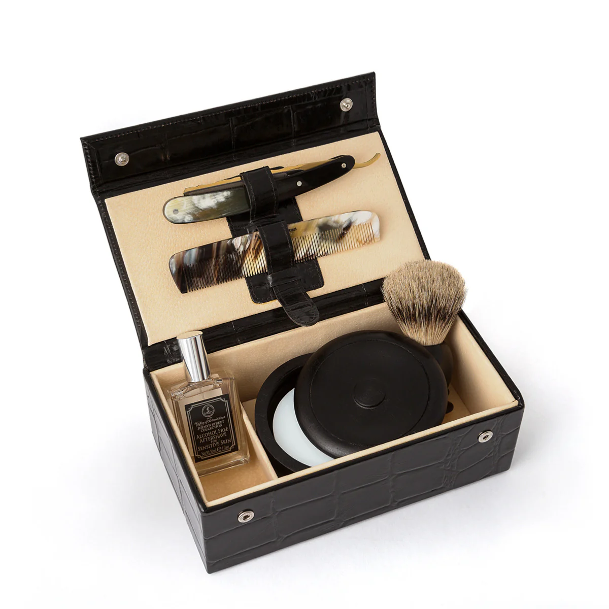 James Bond Style Leather Grooming Box