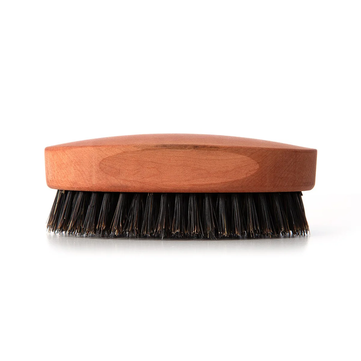 Pearwood Dark Boar Bristles Military Hairbrush - Image 2