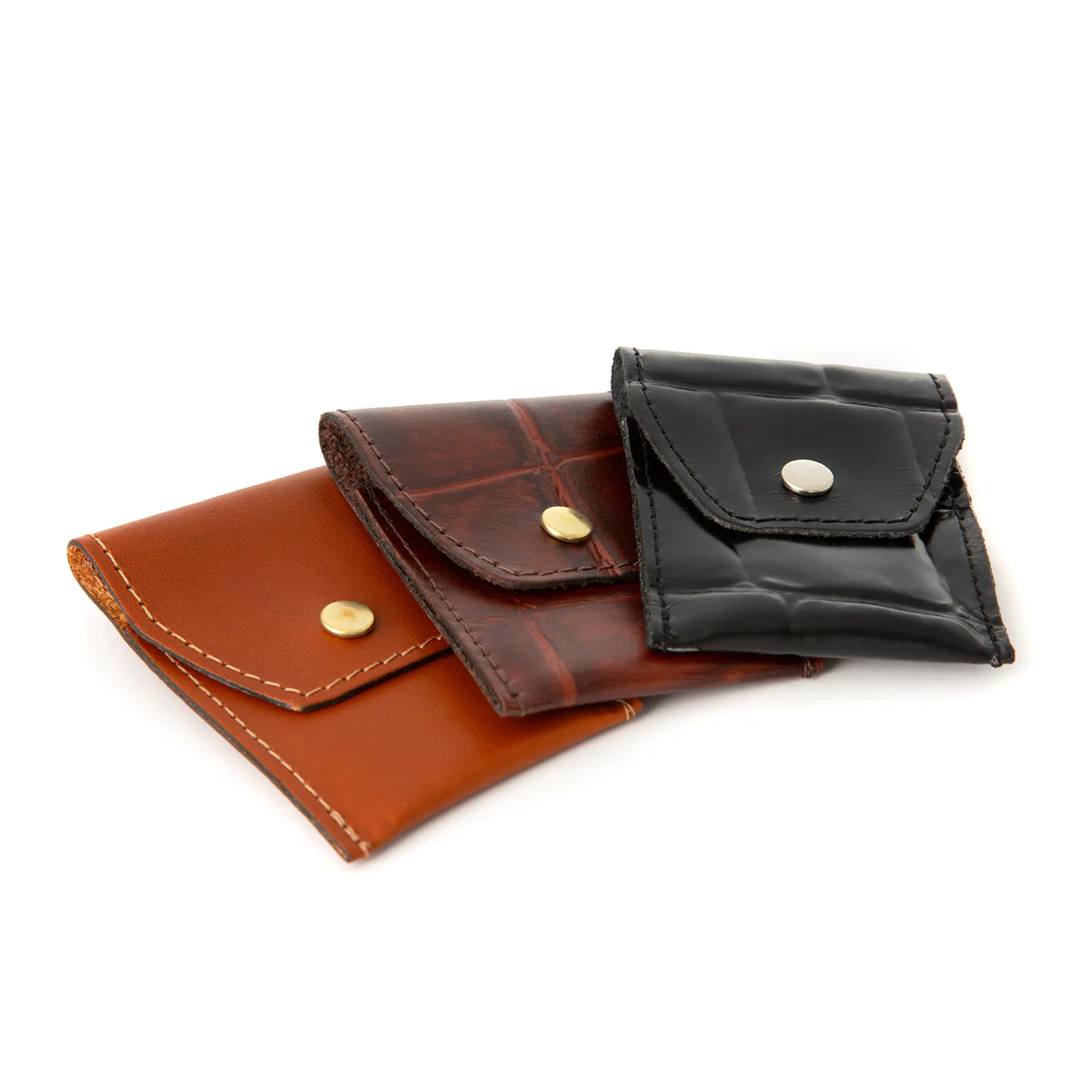 Mini Imitation Ivory Travel Mach3 Razor in Leather pouch - Image 3